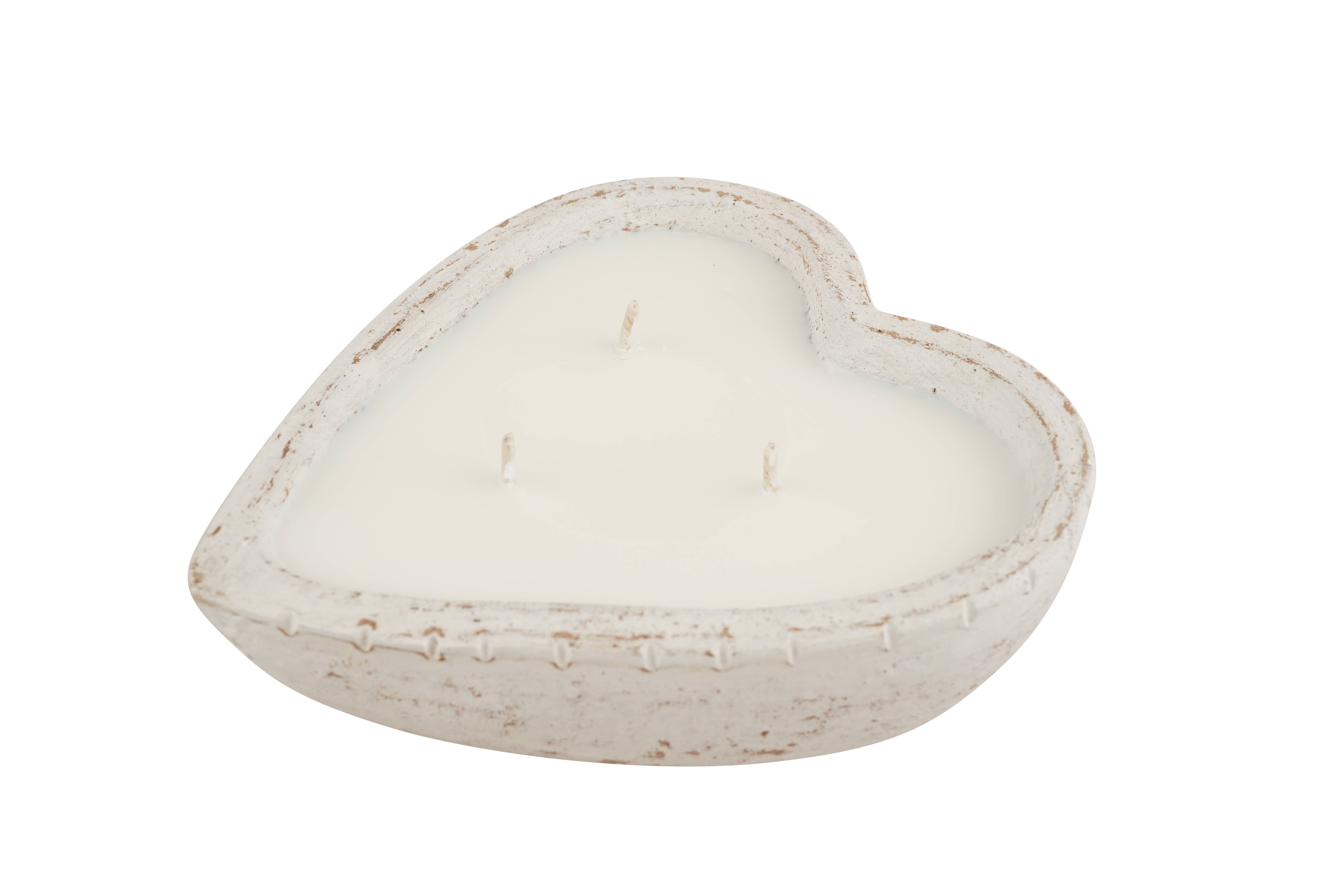 My Amigos Imports - Wholesale Candle Holder - Simple Heart Candle Clay Vessel -2 Color Choices0