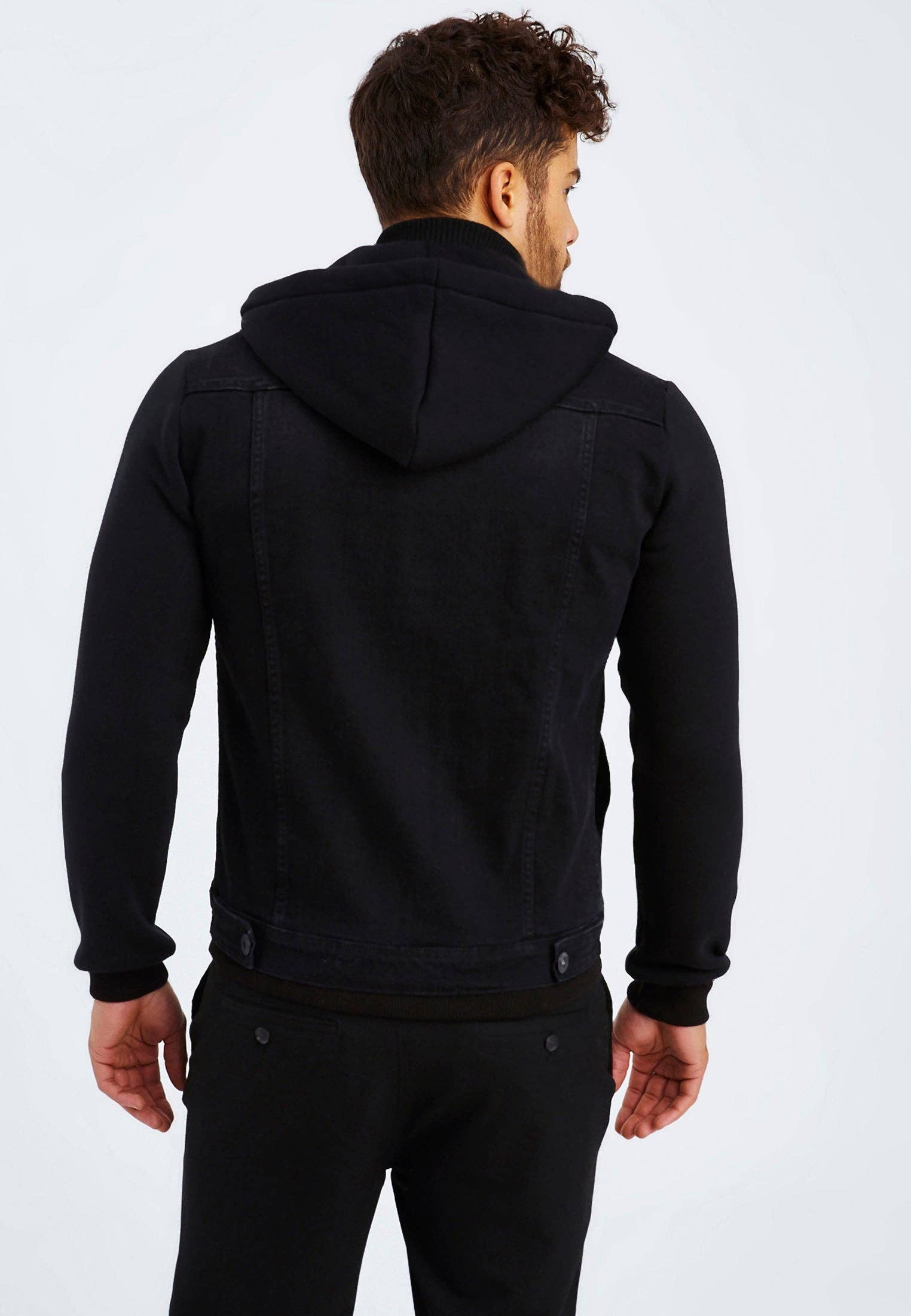 Leif Nelson GmbH - Wholesale Jacket - Men's - Men's Denim Jacket Hood LN-575710