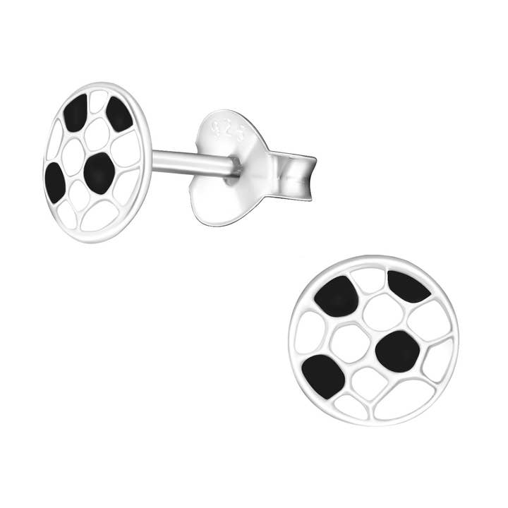 Clous d'oreilles football en argent 925 pour la vente par Janusch