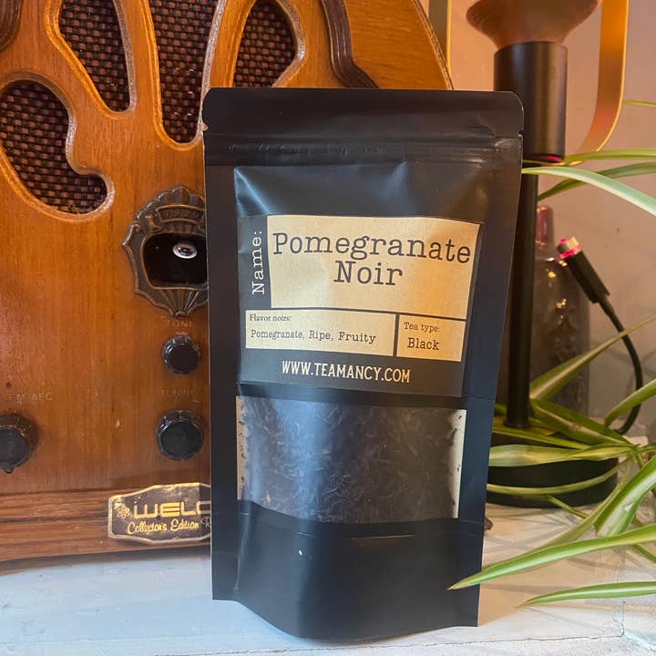 Pomegranate Noir Loose Leaf Black Tea for wholesale by Teamancy