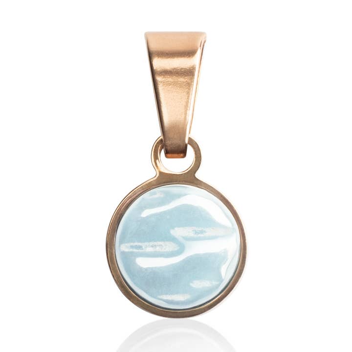 Ciondolo per collana • oro rosa/azzurro per la vendita all'ingrosso da parte di ALEXASCHA