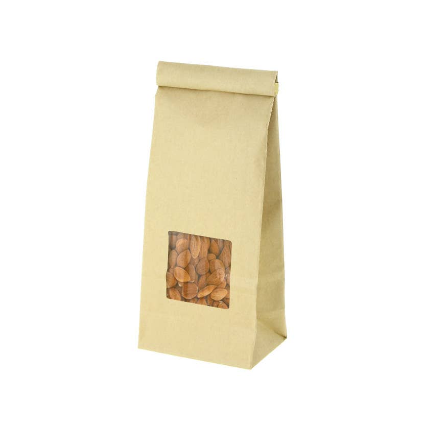PUNTOQPACK - Wholesale Food Storage Wrap/Bag - Kraft Paper Bag With Window And Semi Hermetic Closure0