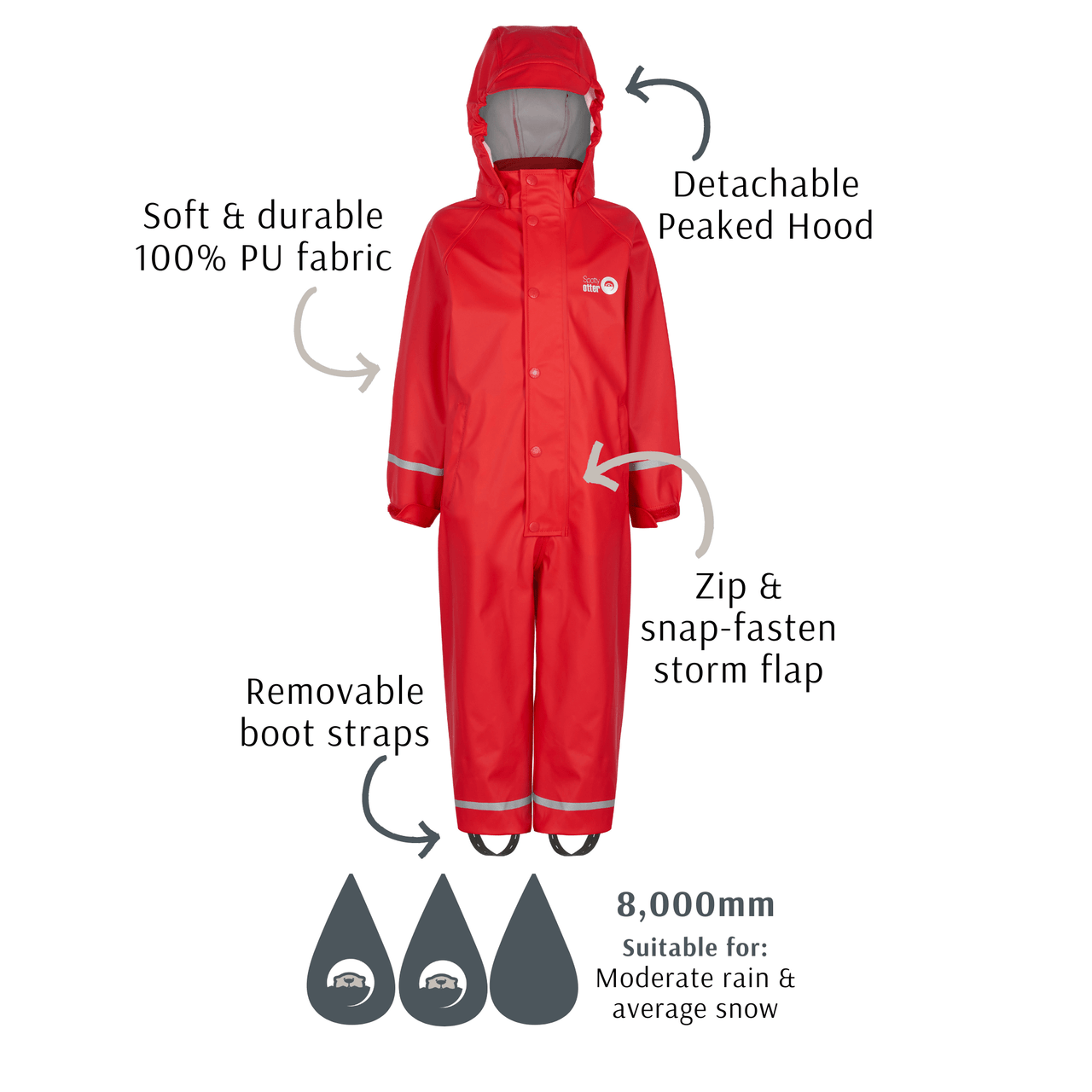 Spotty Otter – Großhandel Regenanzug – Kinder – Spotty Otter Forest Ranger wasserdichter Splashsuit aus PU21