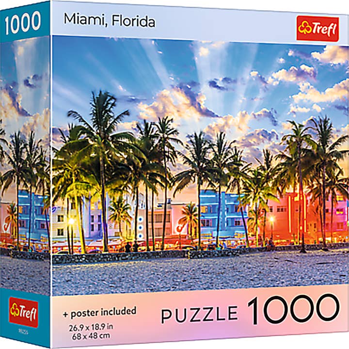 Trefl Red Miami, Florida 1000 Piece Puzzle for wholesale by Trefl USA