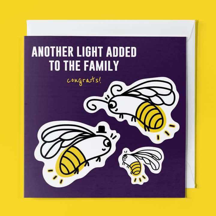 Tarjeta de felicitación de animales: Otra luz añadida a la familia para venta al por mayor de THE BEASTY FARM