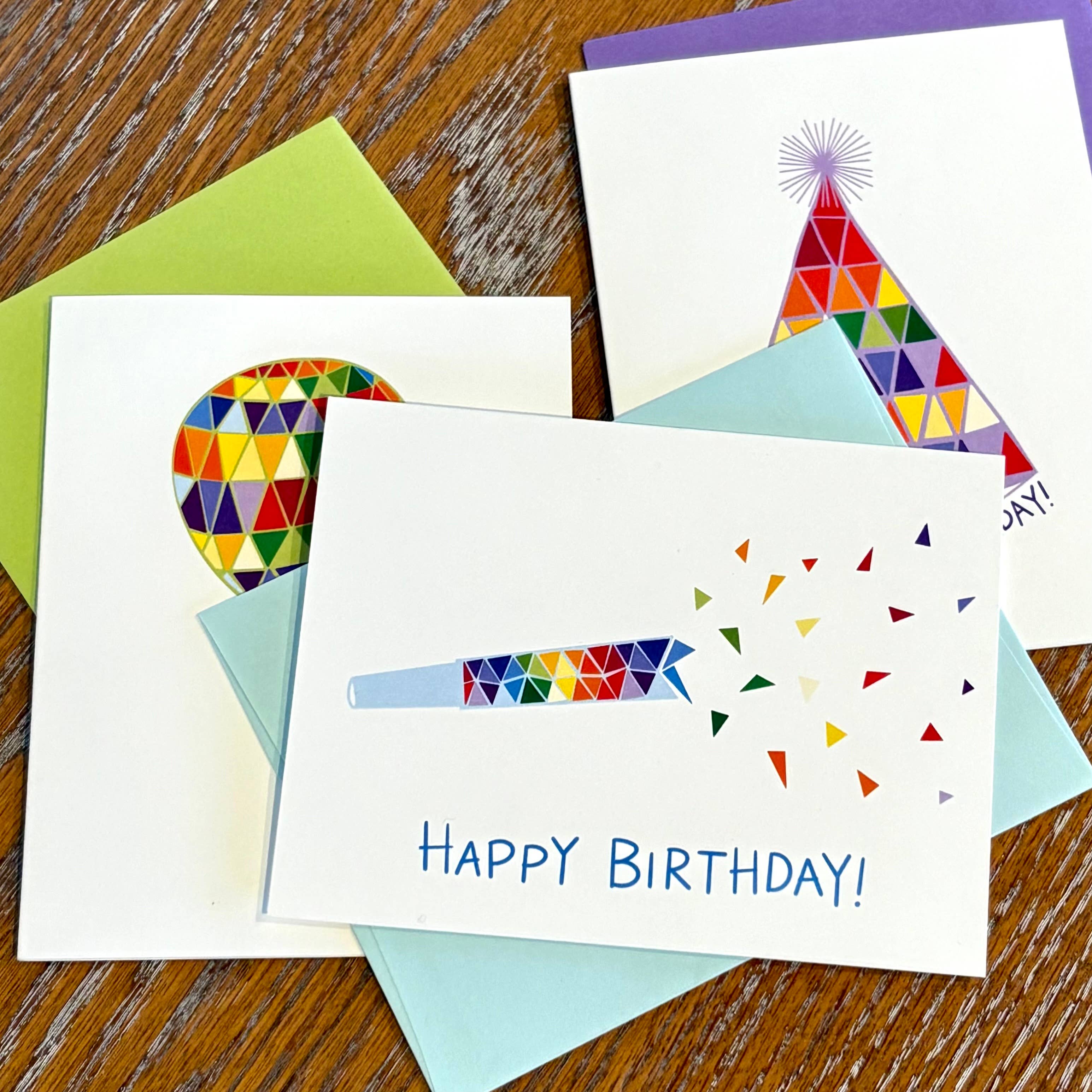 Queen Fayzel – postal de parabéns por atacado – Cartão de Aniversário com Apito Arco-Íris | A21