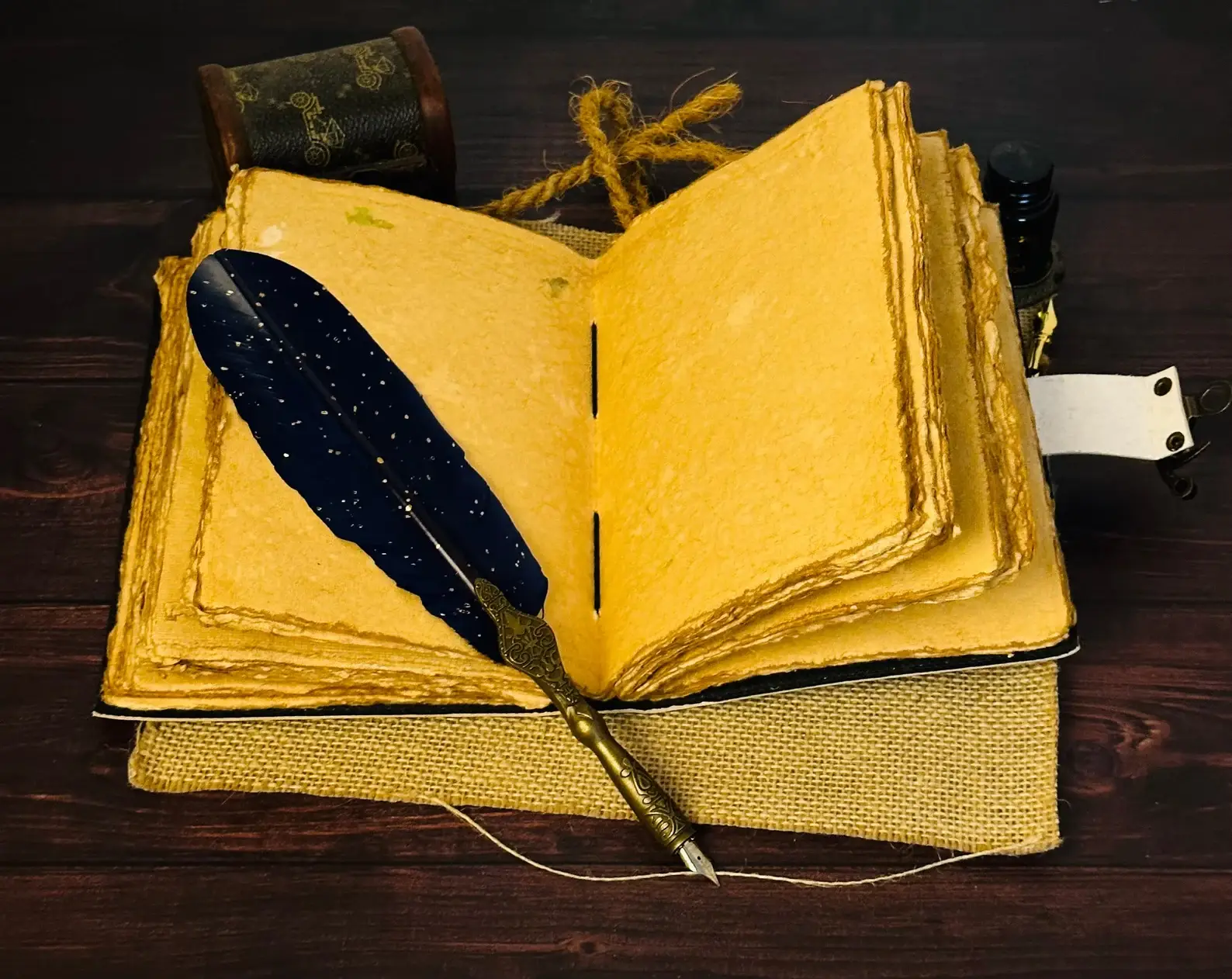 R K Handicrafts and Exporters - Wholesale Journal/Diary - Vintage Leather Journal Notebook Diary with Compass Print 3