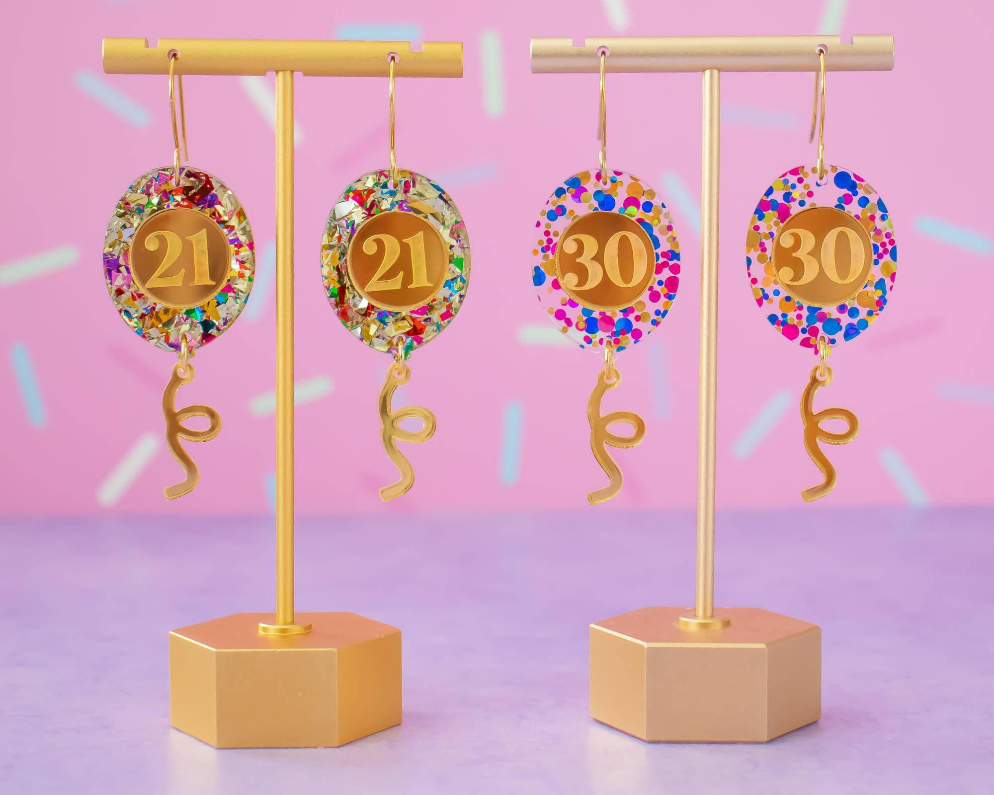 Momenti di Vita - Wholesale Dangle Earrings - Custom Birthday Number Balloon Earrings1