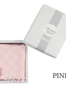 %100 Weiche Babydecke aus Baumwolle Rosa für den Großhandel von Monna Rosa Milano LLC