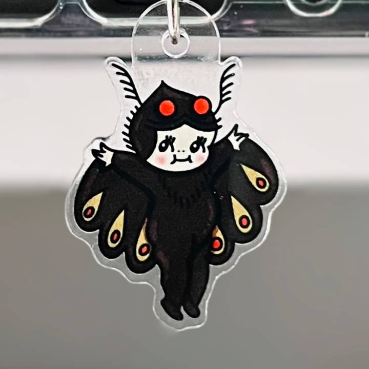 Moth Baby Kindle Charm, Halloween Bookish E-Reader Dust Plug for wholesale by Amberlin Studio