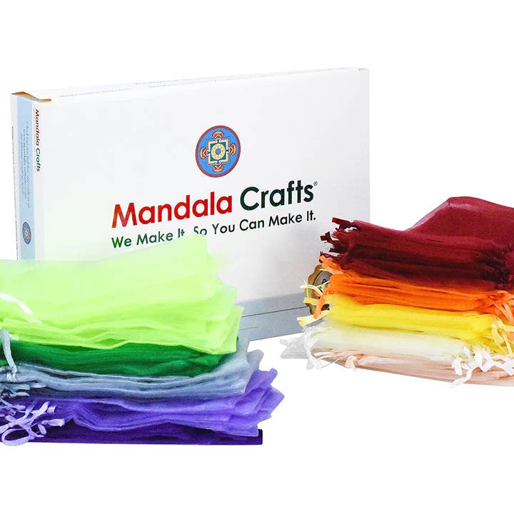 Mandala Crafts – wholesale Party favour bag/box – 200 Sheer Organza Bags for Wedding Party Favor Bags 4x6"2