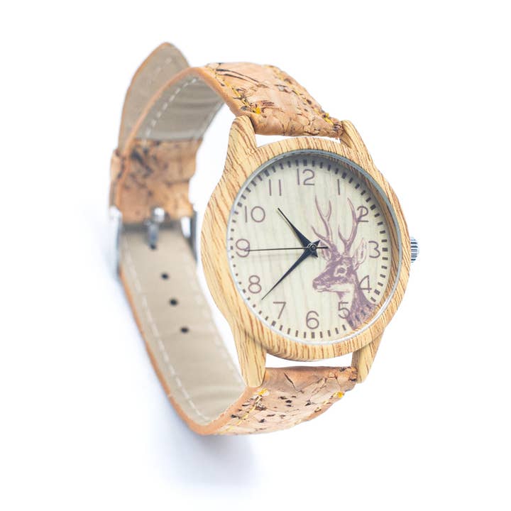 Meninas Bonitas Cork - Venta al por mayor Reloj de pulsera - Mujer - Reloj de corcho natural WA-392 *no incluye caja