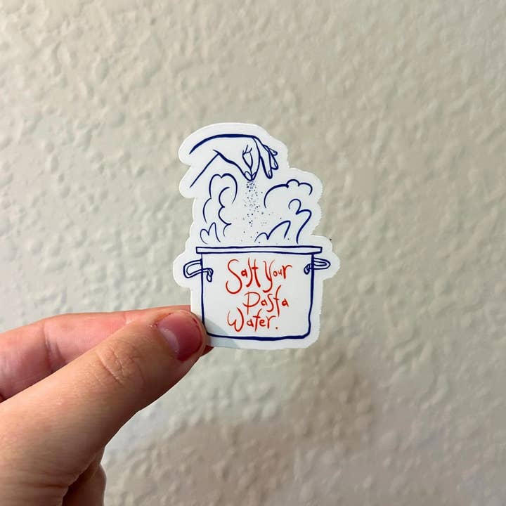 Olive Street Collective - Wholesale Sticker - Salt Your Pasta Water Sticker3