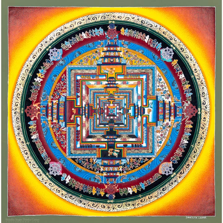 Kalachakra Mandala Thangka - Balance i sind, krop og sjæl for engroshandel hos Boudha Stupa Thanka Centre