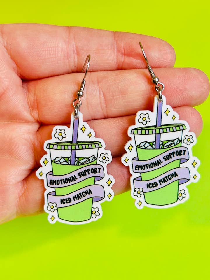 Matcha Øreringe Funky Øreringe Sjove Øreringe Gaveidé for engroshandel hos Alien Bratz