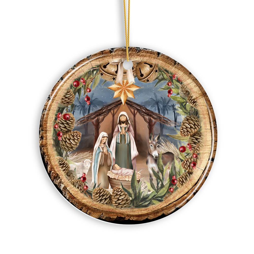 OrnamentallyYou - Wholesale Ornament - Rustic Nativity Birth of Christ Scene Ornament, Christianity2
