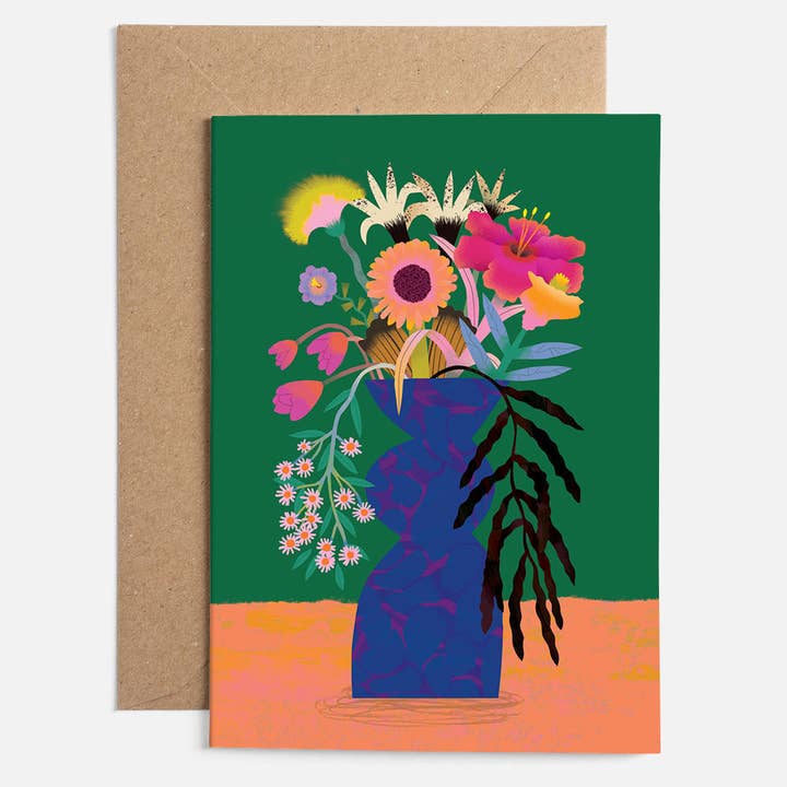 Sunny Beast - Wholesale Everyday Greeting Card - Flower Bunch Green | Card