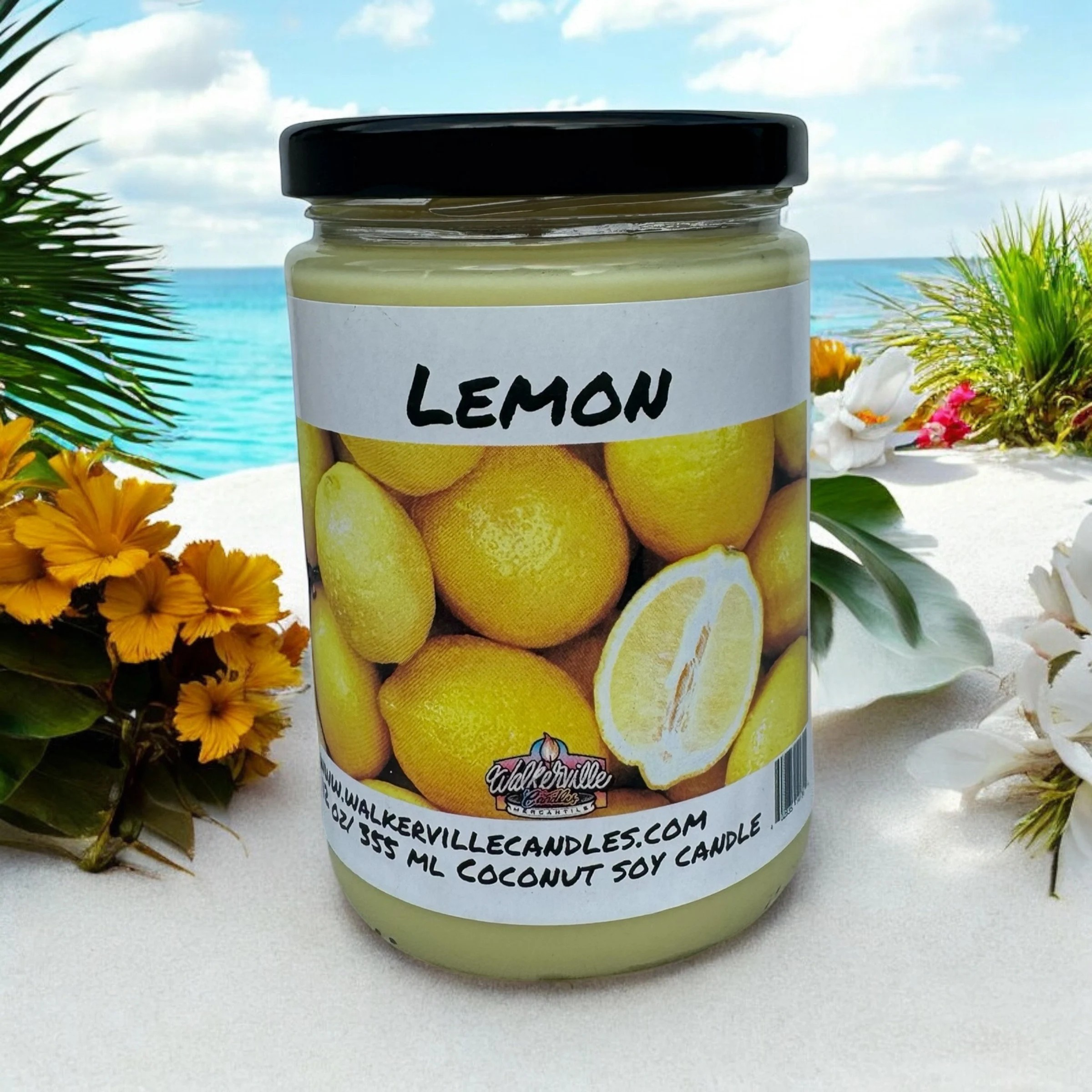 Walkerville Candles - Wholesale Jar/Filled Candle - Lemon Eco-friendly 12 oz Coconut Soy Candle8