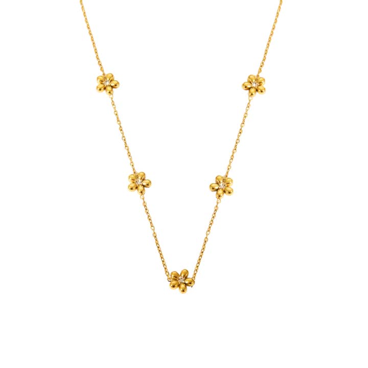 Necklace flower chain for wholesale by Rosies