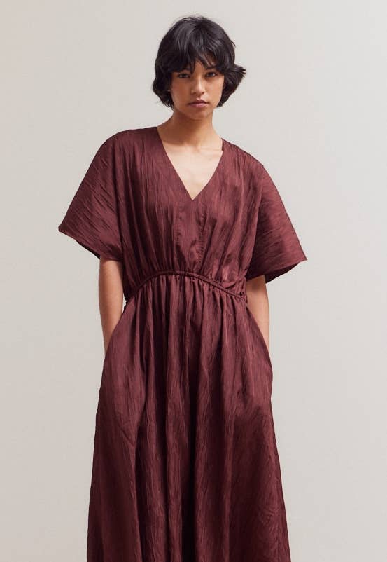 Grade & Gather - Wholesale Dress - Women's - 61206 - BAT WING SHORT SLEEVE DRESS5