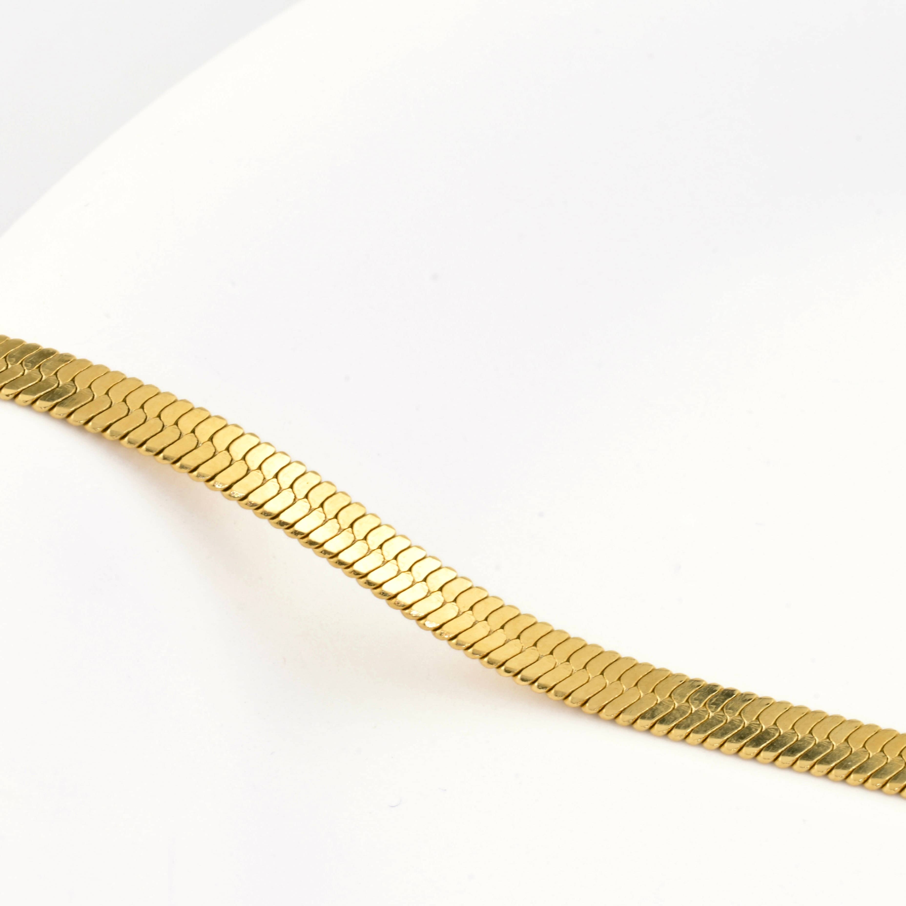 Blueyejewelry - Wholesale Anklet - Gold Herringbone Anklet - Stainless Steel Snake Chain Anklet8