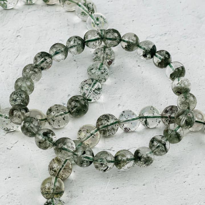 Rock Paradise - Vente Bracelet de perles - Bracelets à perles rondes en cristal lodalite - Haute qualité -1