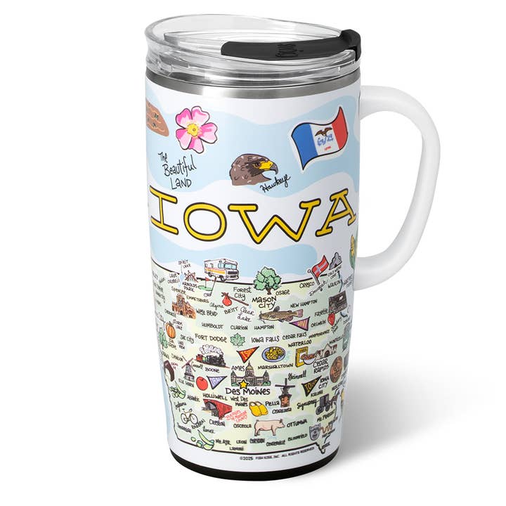 Iowa Travel Mug (22oz) for wholesale by Swig Life