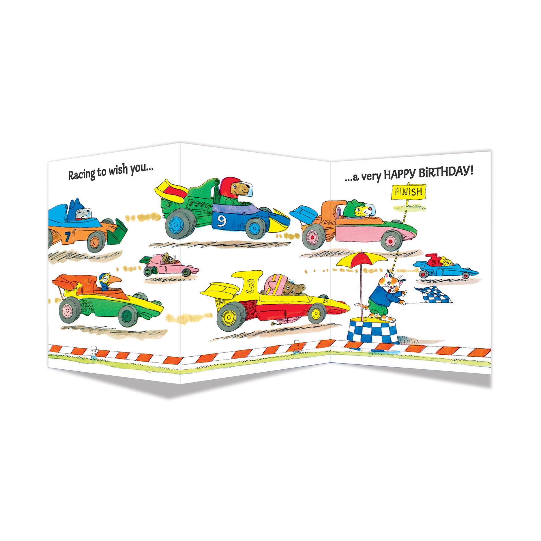 Maginating - Wholesale Birthday Card - Tri-Fold Birthday Greeting Card | Racing Birthday Party2
