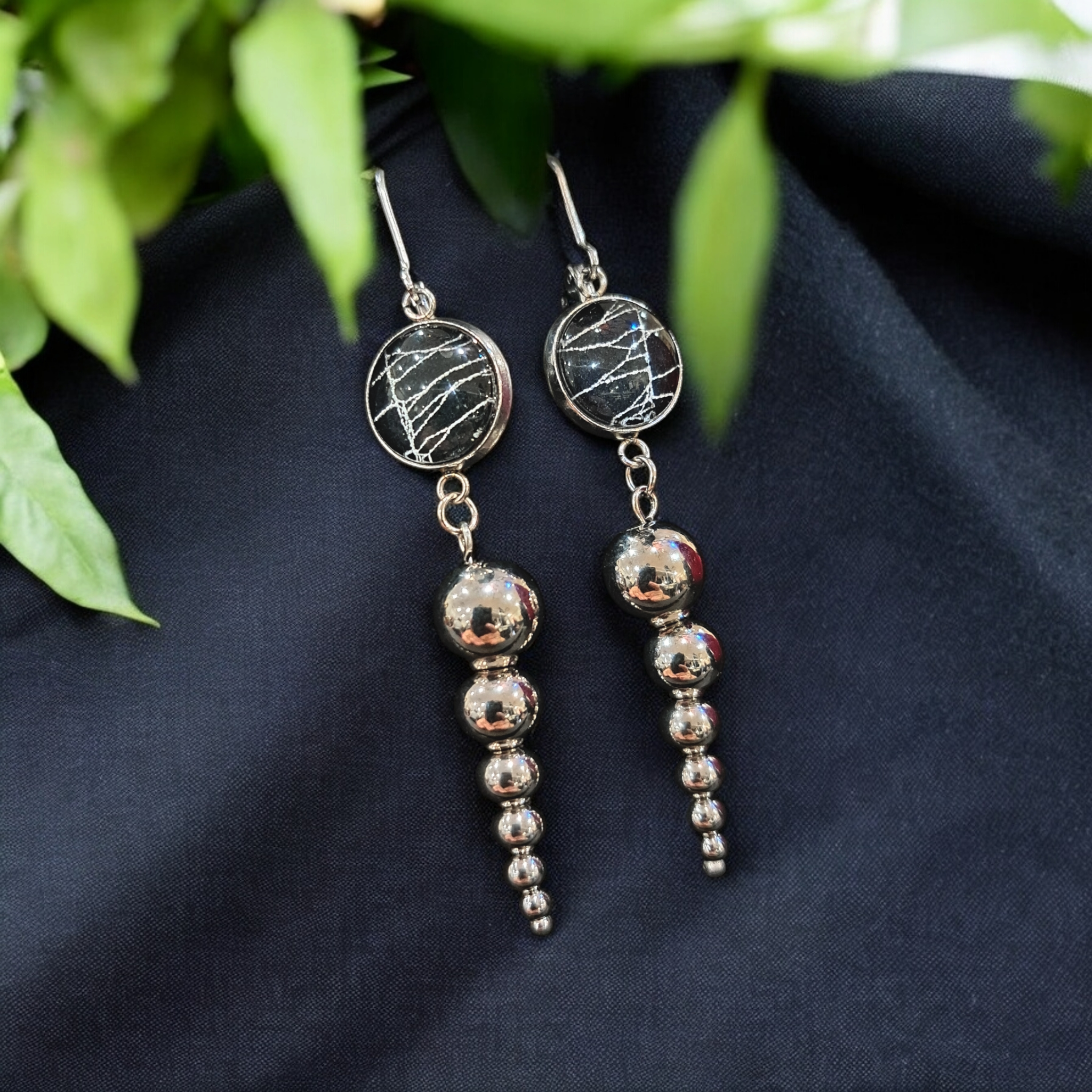 Hell Kitten RVA - Wholesale Dangle Earrings - Real Spiderweb 7 Stack Dangles (Earrings)0
