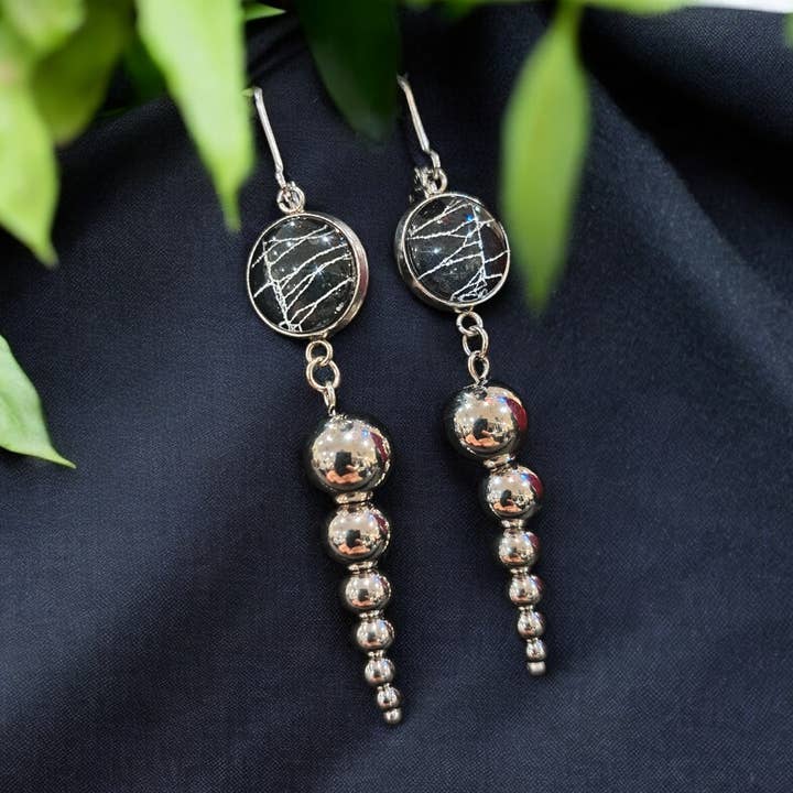 Hell Kitten RVA - Wholesale Dangle Earrings - Real Spiderweb 7 Stack Dangles (Earrings)0