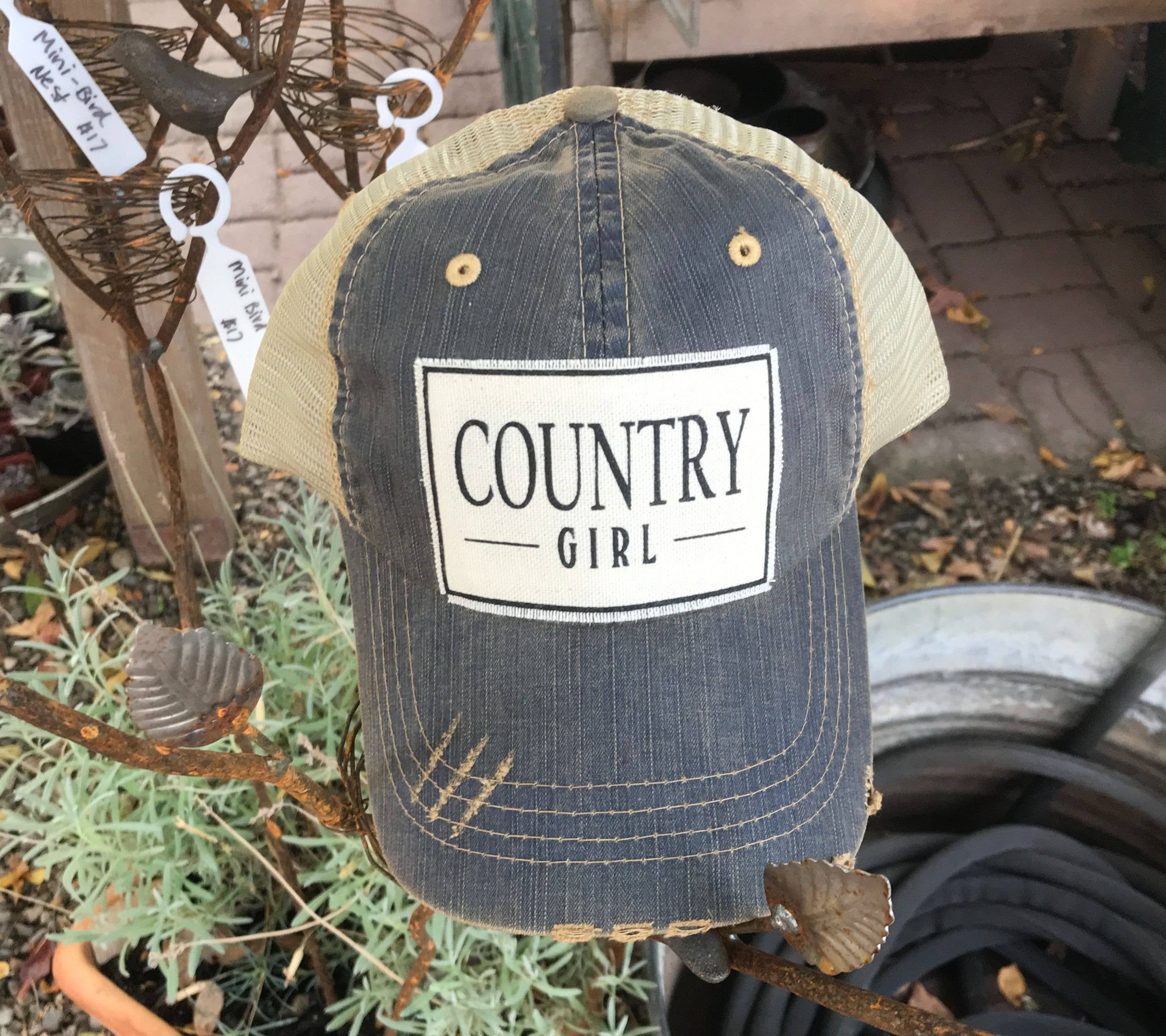 Vintage Life – wholesale Trucker hat – Women’s – Country Girl Distressed Trucker Hat Baseball Cap5