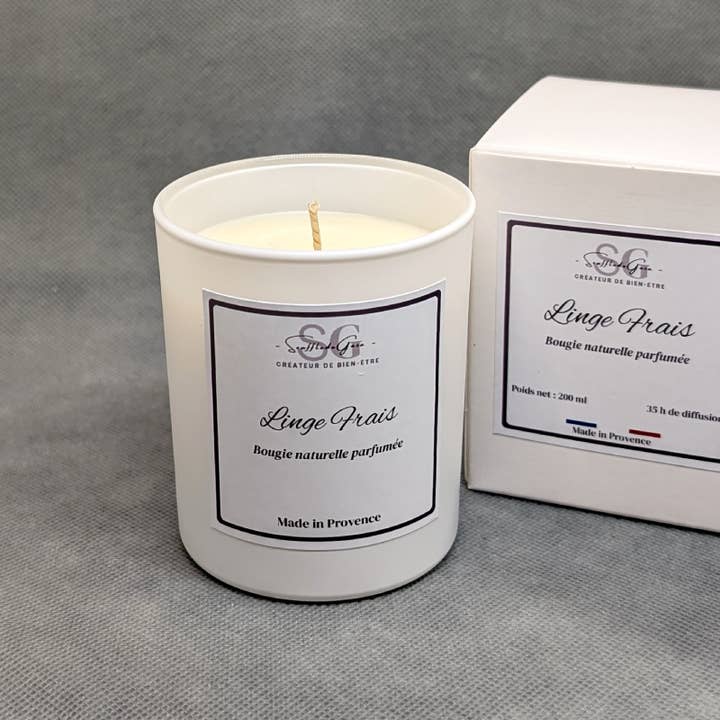 Natuurlijke geurkaars frisse was - schone formulering voor wholesale door Sarl SdG / Souffle de Gaïa