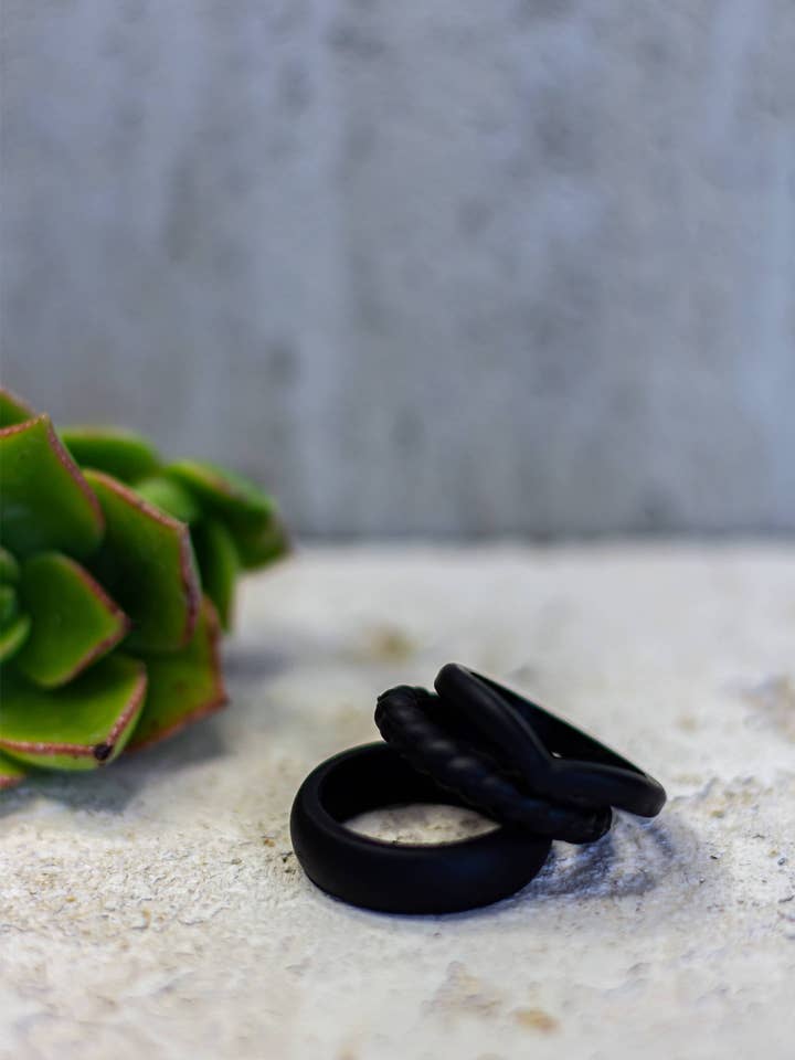 TUFF TIN TRIO - Triple Black for wholesale by TUFF RINGS Australia