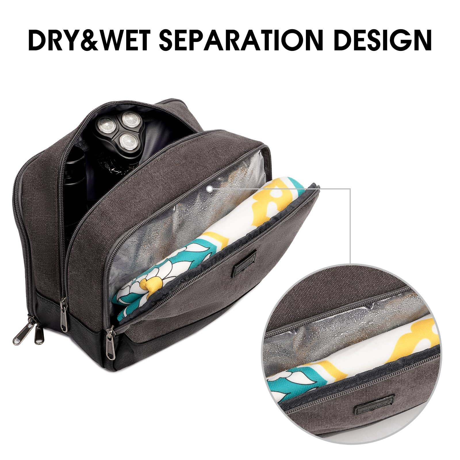 wandf - Wholesale Toiletry Bag - Men's - Canvas Travel Toiletry Shaving Bag Hanging Dopp Kit Unisex31