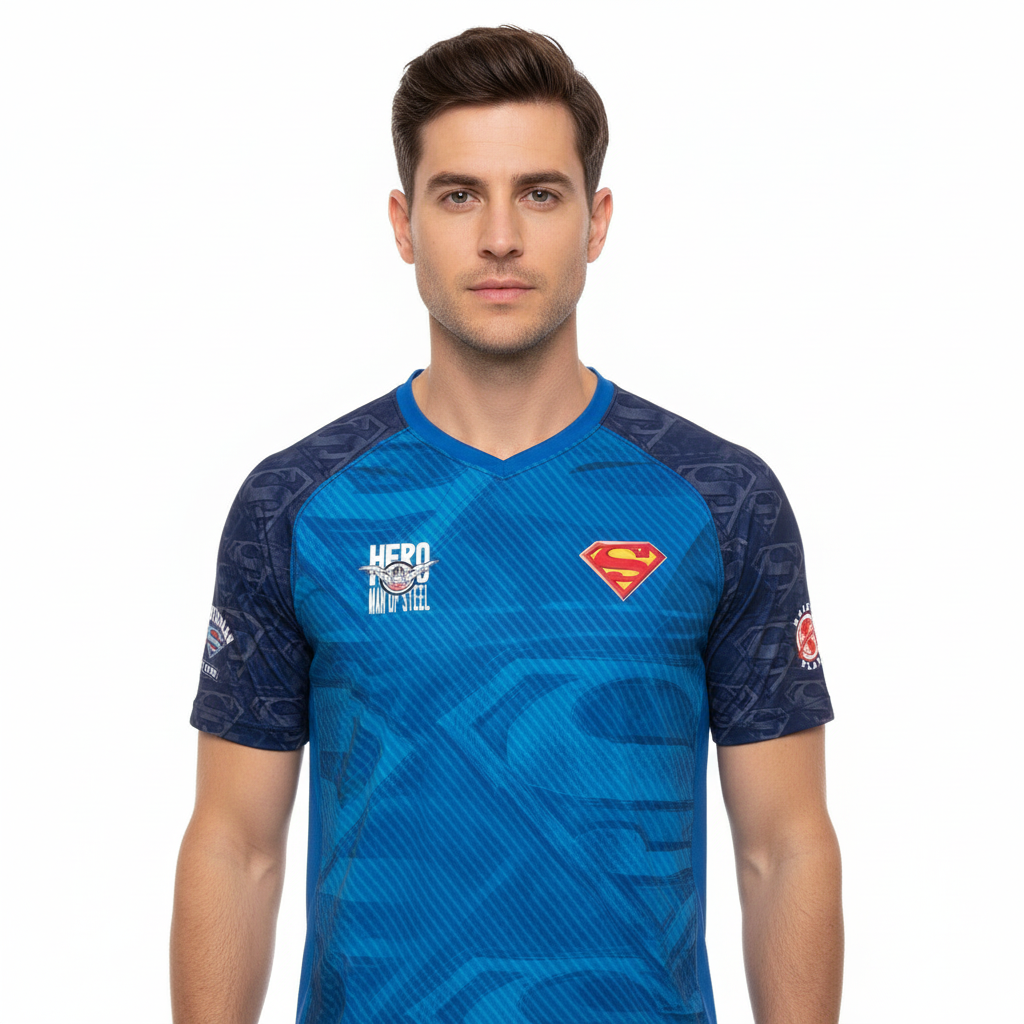 COTTON DIVISION - Wholesale T-Shirt - Men's - Superman-Inspired Pop Culture Soccer Jersey2