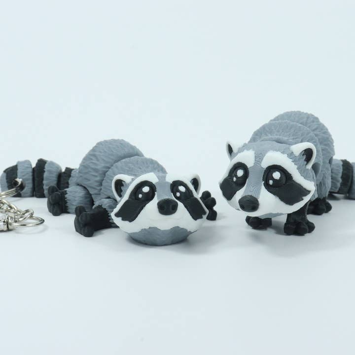 Fidget Friends Raccoon – 3D Printed Toy or Keychain for wholesale by MrSpinner