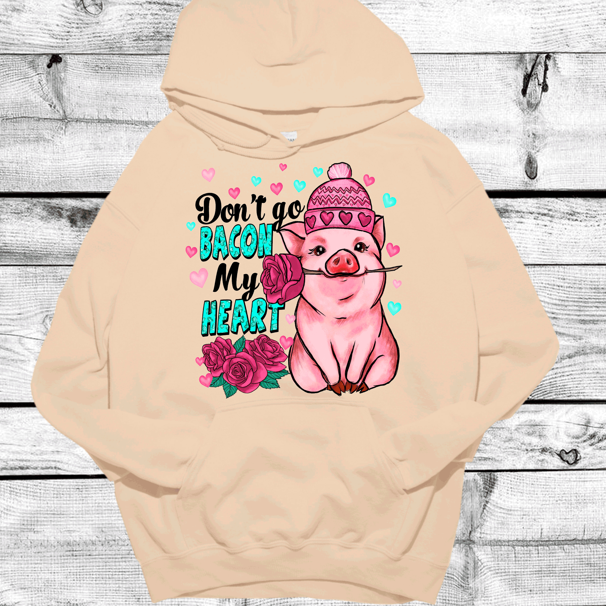 A Blessed Texas Mess Boutique - Wholesale T-Shirt (Graphic) - Women's - Don't go Bacon My heart Valentines day Gift Funny Mama Shirt4