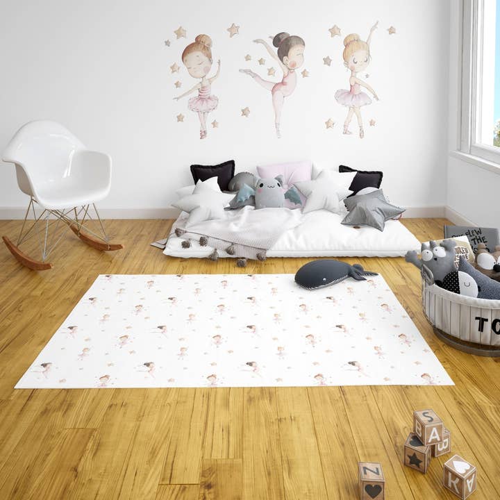 SDC DECOKIDS - Venta al por mayor Decoración de pared - Niños y bebés - Vinilo de Tela Infantil BAILAMOS