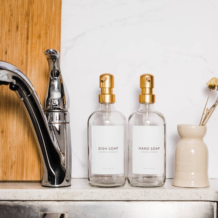 The Little Spruce Home - Wholesale Soap Dispenser - 16 oz Clear Glass Soap Dispenser1