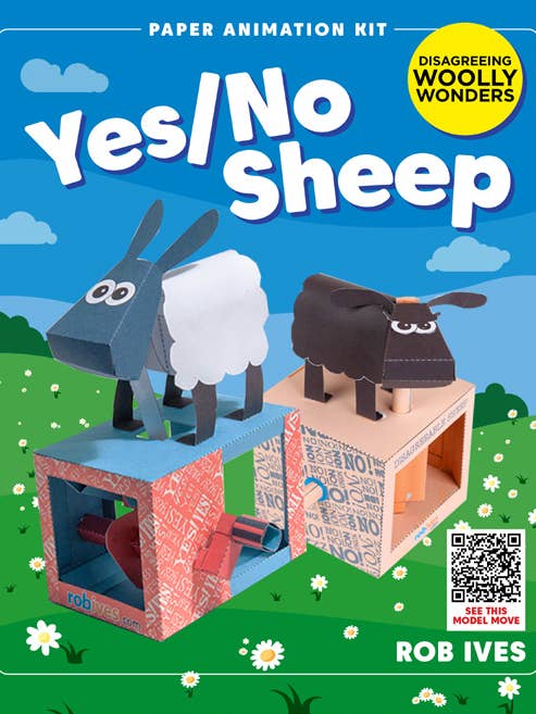 Sì/No Sheep - Kit di animazione cartacea Rob Ives per la vendita all'ingrosso da parte di Go on make me