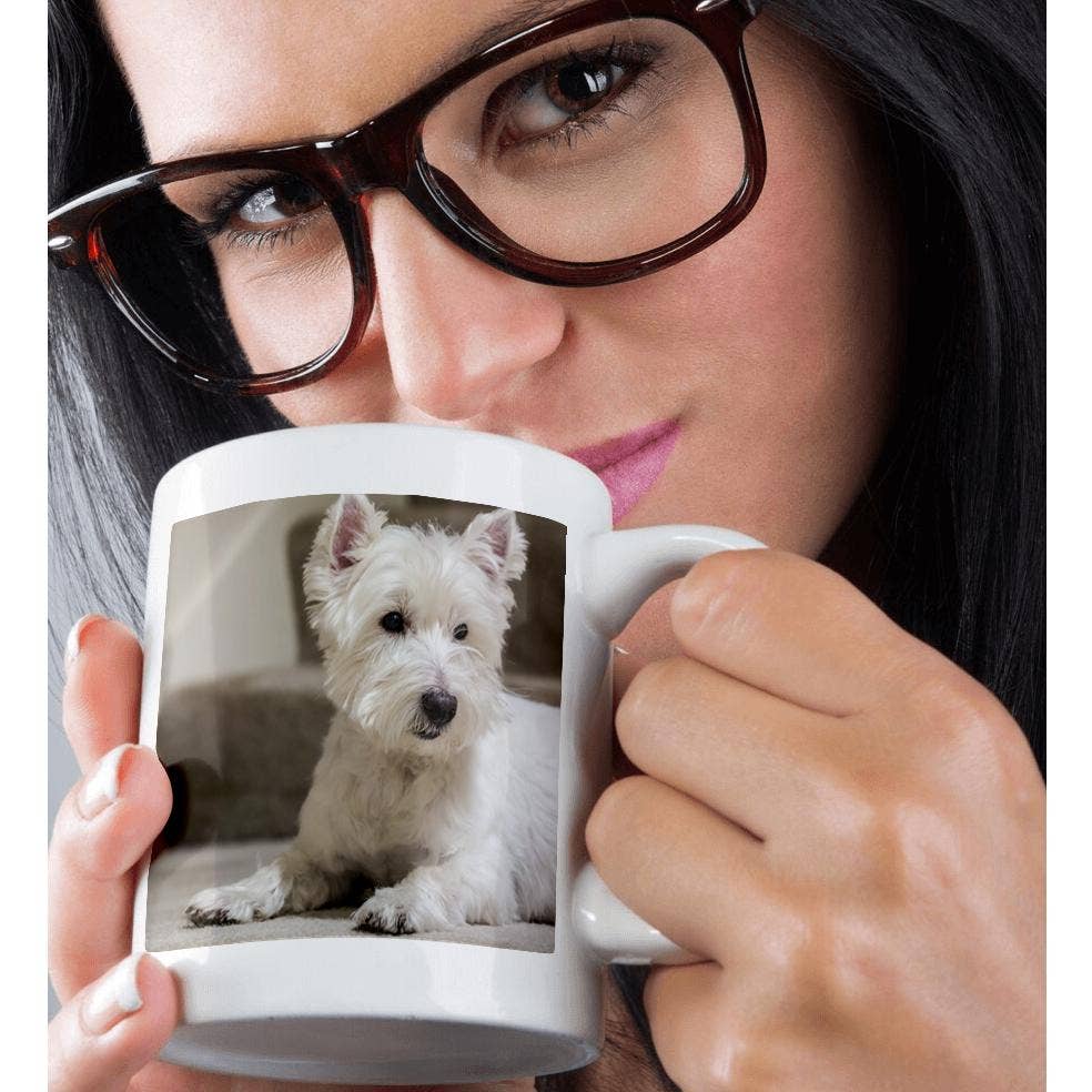 3dRose - Wholesale Coffee Mug - 3dRose, Zipper, a Westie, reclining by the stairs. , Mug9