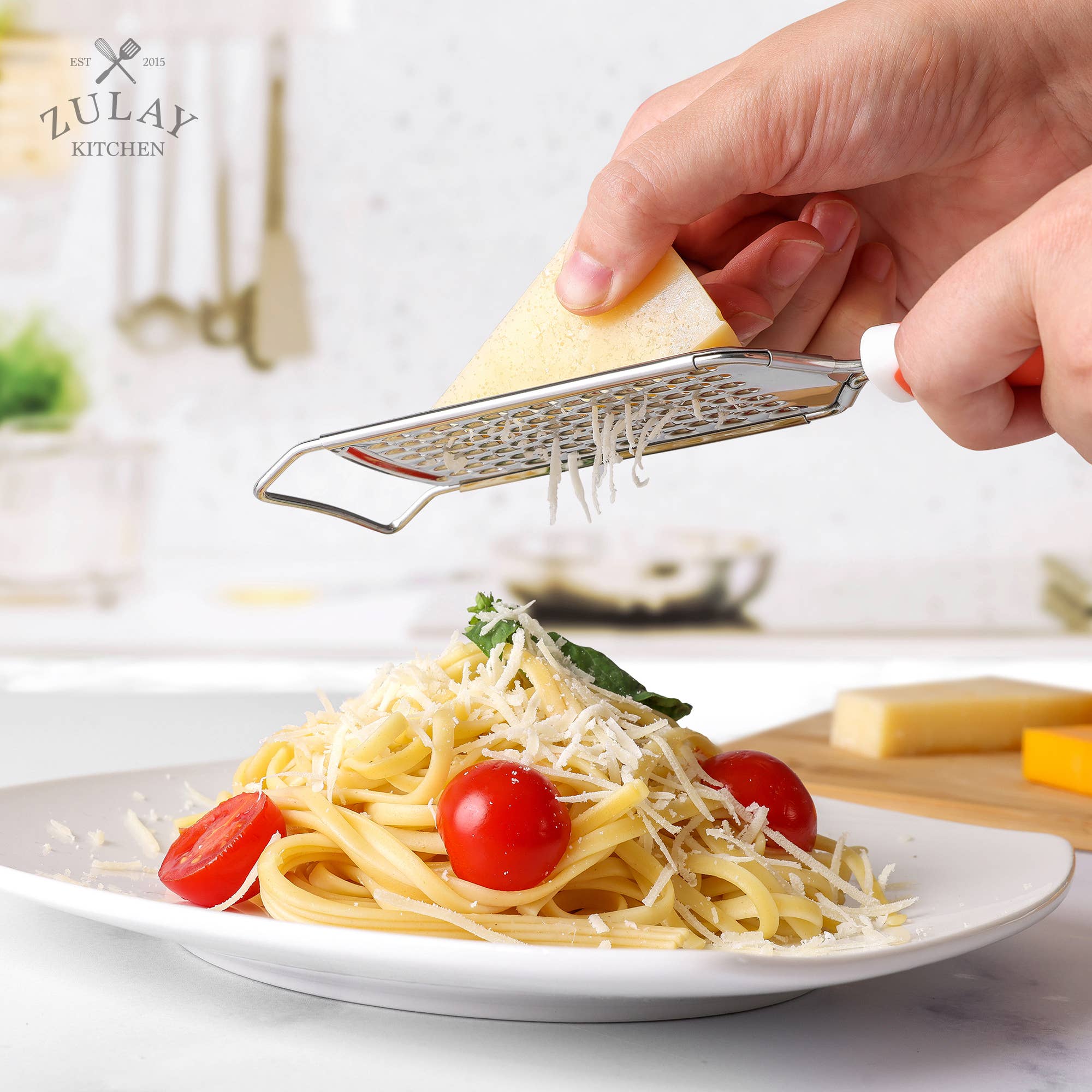 Zulay Kitchen - Wholesale Grater - Stainless Steel Flat Handheld Cheese Grater12