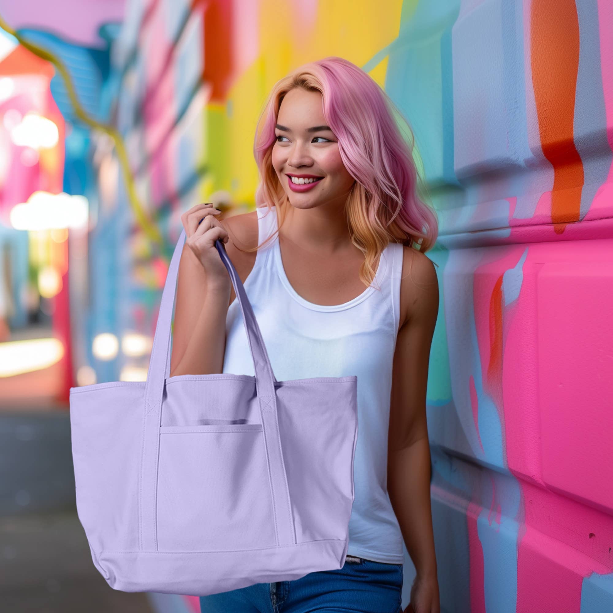 Dalix – Großhandel Tragetasche – Damen – Dalix 23" Deluxe 24 oz. Baumwoll-Canvas-Tragetasche mit Reißverschluss28