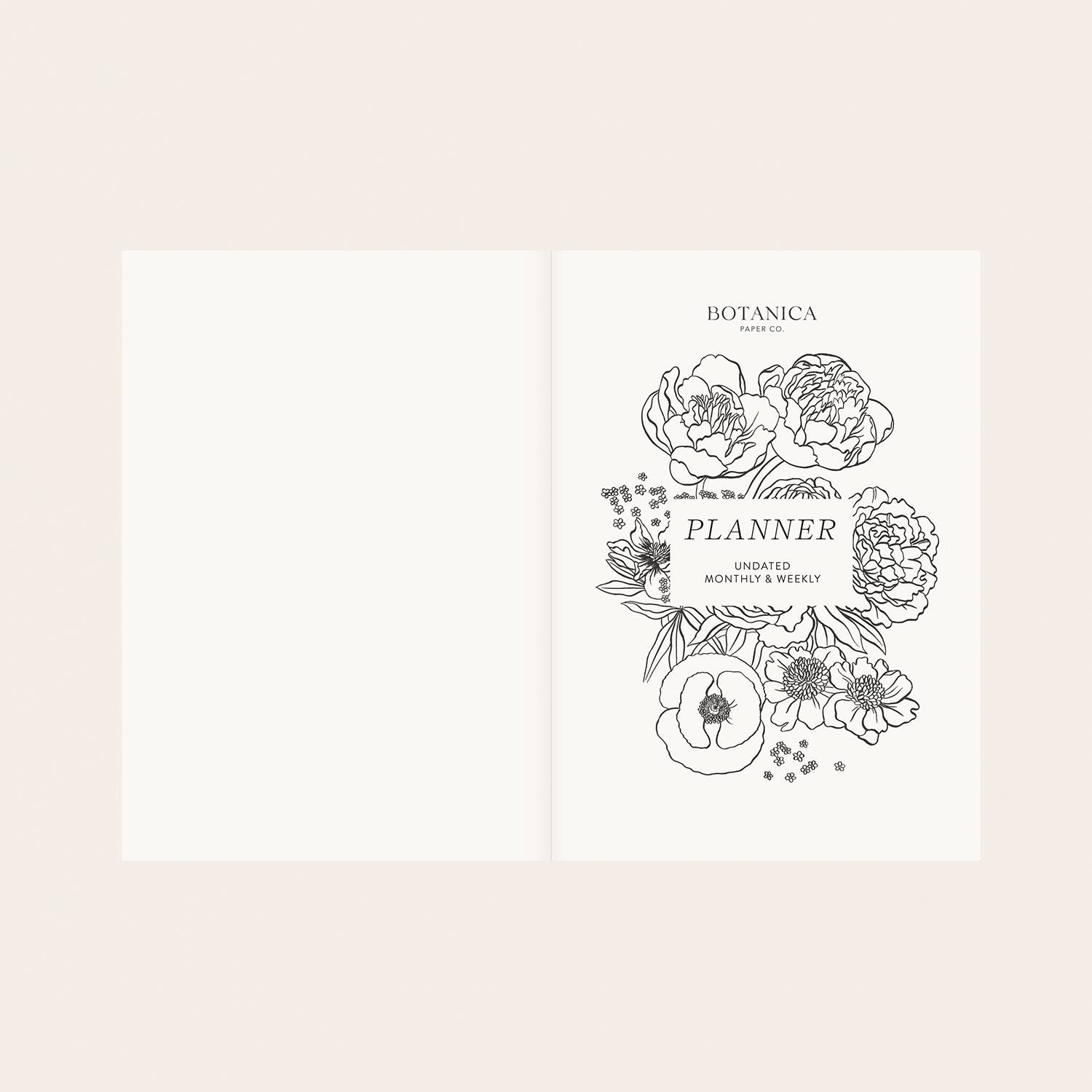 Botanica Paper Co. – Engroshandel Planner – Garden Flora | Linnedindbundet Dato-fri Planlægger4
