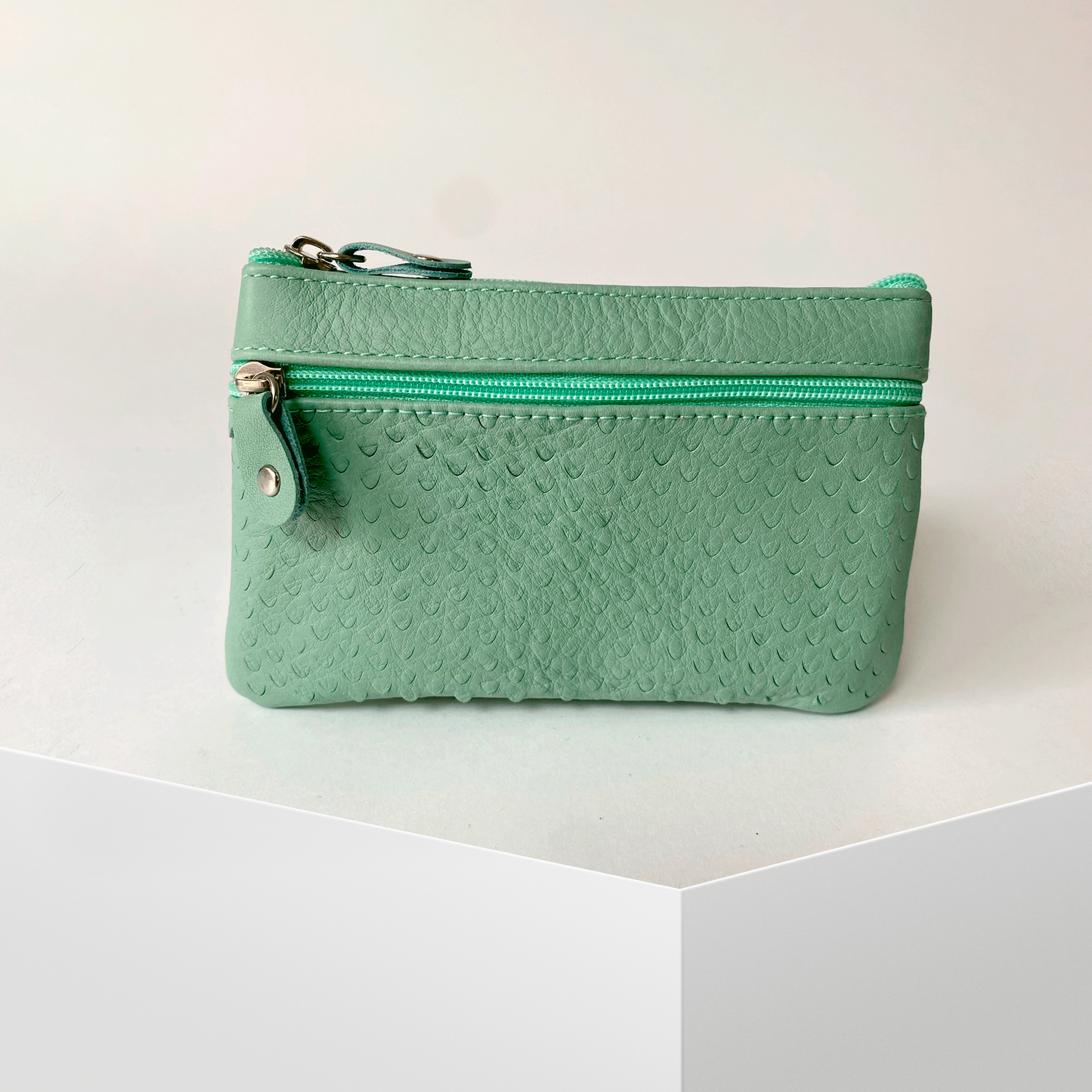 VALTICO – wholesale Myntväska - Dam – Läderplånbok med två dragkedjor3