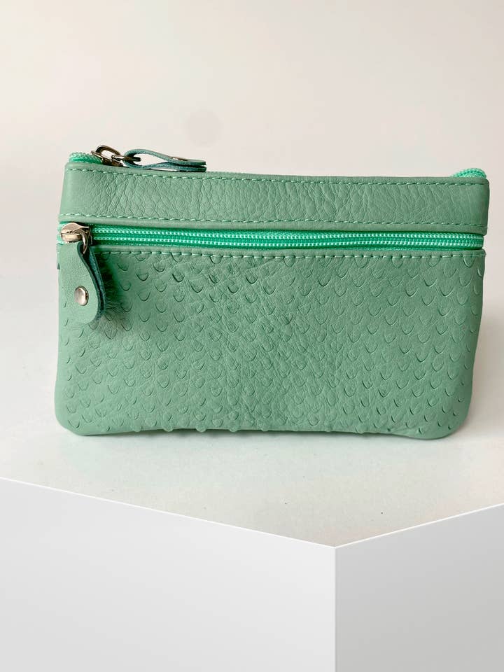 Portafoglio in pelle con due cerniere. per la vendita all'ingrosso da parte di VALTICO