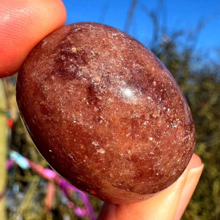 Strawberry Quartz tumble 3-4cm strawberry quartz gem big red for wholesale by Elf Kendal Hippies