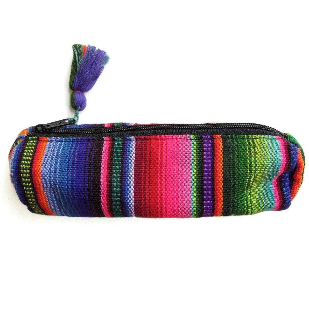 Lumily - Wholesale Pencil Case/Pouch - Hacienda Multicolor Sarape Pencil Case | Makeup Brush Bag3