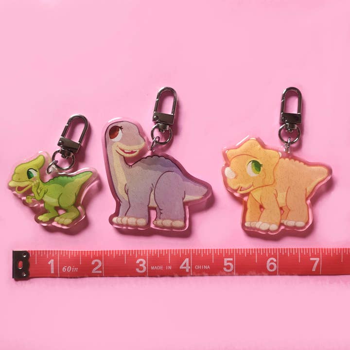 Dizzy Leopard Shop – Engroshandel Nøglering - Børn – Tegneserie Dinosaur Nøgleringe