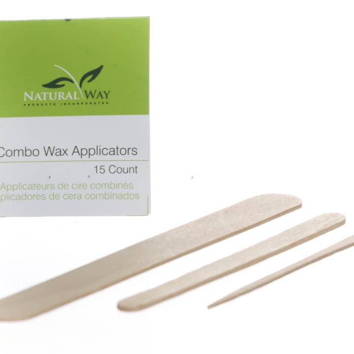 Natural Way Products - Vendita all'ingrosso Prodotto per la depilazione - Applicatori di cera combinati (5 sopracciglia, 5 viso, 5 corpo)